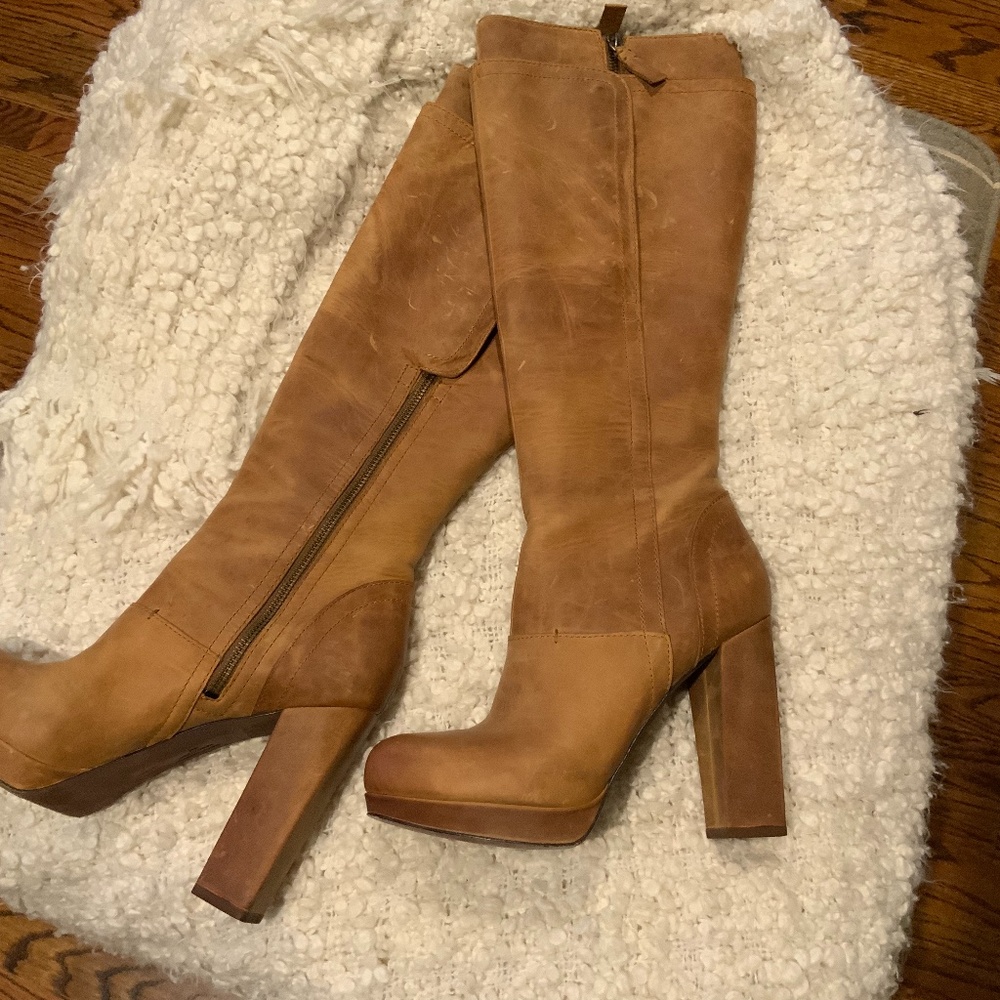 Vera Wang Leather knee high boot
